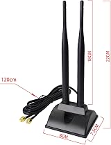 Yoicn Lth Imwell Dual Wifi Antenna 6dBi RP-SMA 2.4G/5.8G Magnetic Base 1.2m view 3