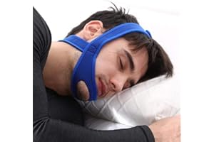 TMISHION 2 Colors Unisex Anti Snoring Strap, Anti Snoring Chin Strap, Sleeping Stop Anti Snoring Tool Chin Strap Anti-Snore Devices Anti-Snoring Solutions Belt Snore Strap for Man Women (Blue)