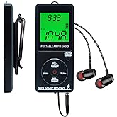 AM/FM Personal Portable Mini Radio with Digital Tuning LCD Display and Backlight Time, SWDSTP Rechargeable Pocket Radio with Earphone and Belt Clip for Walking, Jogging