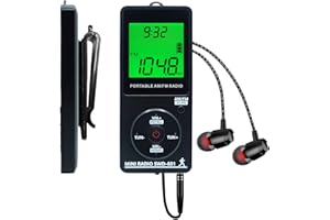 AM/FM Personal Portable Mini Radio with Digital Tuning LCD Display and Backlight Time, SWDSTP Rechargeable Pocket Radio with 