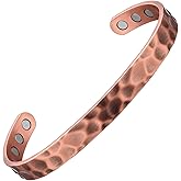 MagEnergy Copper Bracelet for Men and Women, 99.9% Solid Copper Magnetic Bracelets Adjustable Cuff Jewelry Gift Box