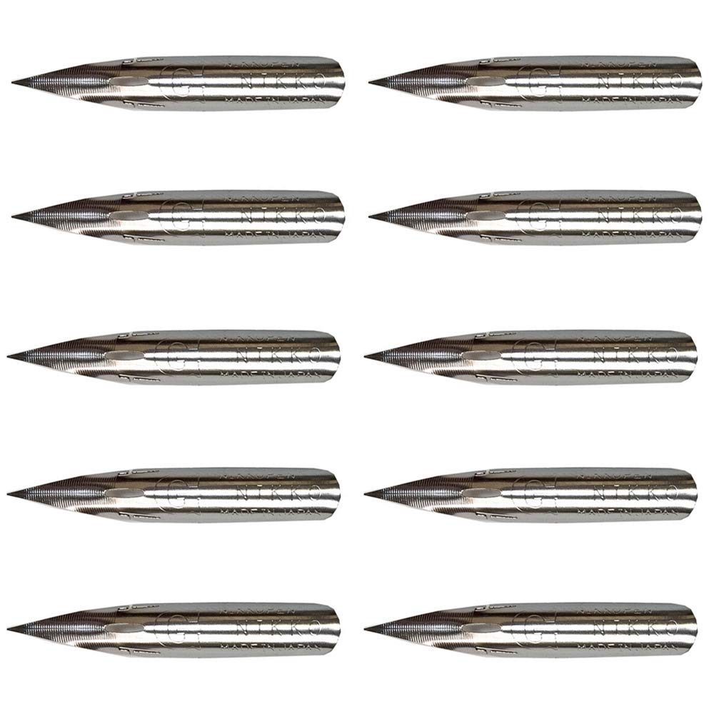 Nikko Manga Pen Nib G Pen - Super Polishing Type - 10pc (Green Tea Set)