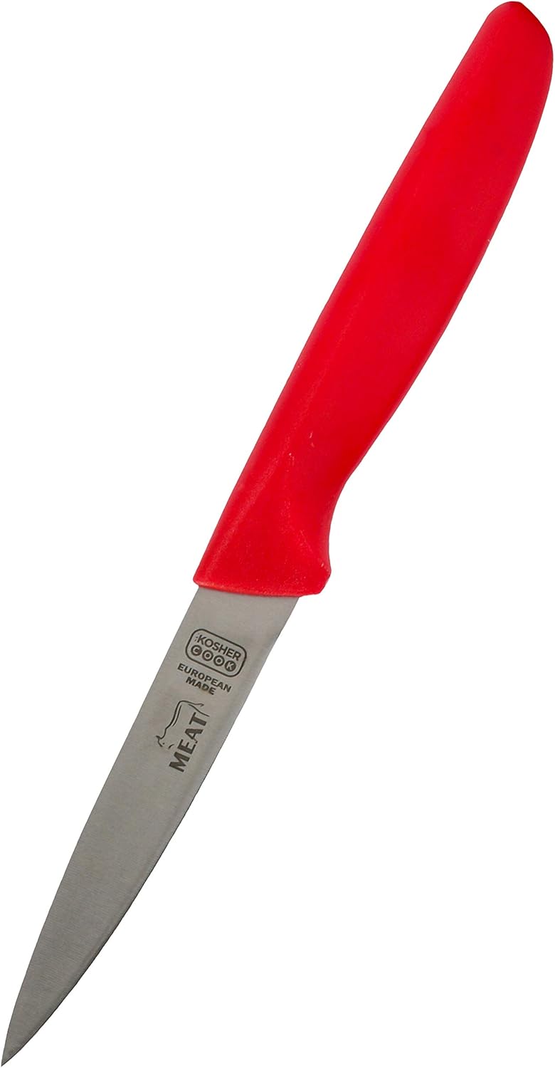 Meat Red Kitchen Knife 4” Steak and Vegetable Knife