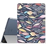 MoKo Case for iPad Pro 9.7 - Slim Lightweight Smart-shell Stand Cover with Translucent Frosted Back Protector for Apple iPad Pro 9.7 Inch 2016 Release Tablet, Sea Fishes (with Auto Wake / Sleep)