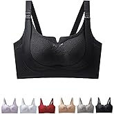 Jelly Wireless Bra Seamless Push Up Bras for Women Full Coverage Supportive Everyday 3-Grades Breast Lifter Bras