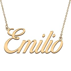 HUAN XUN Customized Custom Simple Any Name Necklace