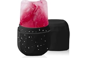 WMKGG Ice Roller for Face, Ice Facial Roller for Face and Eye, Reusable Silicone Molder Facial Treatment Tools (Black)