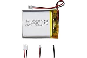 KBT KEEP BETTER TECH KBT 3.7V 500mAh Li-Polymer Battery: 503035 Lipo Rechargeable Lithium-ion Replacement Batteries with PH 1.25 JST Connector, PH2.0/2.54 JST Connector for Replacement