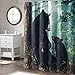 DS BATH Black Bear Shower Curtain,Polyester Microfiber Waterproof Shower Curtains,Printed Animals Shower Curtains for Bathroom,Fabric Bathroom Curtains,72 inches W x 72 inches H