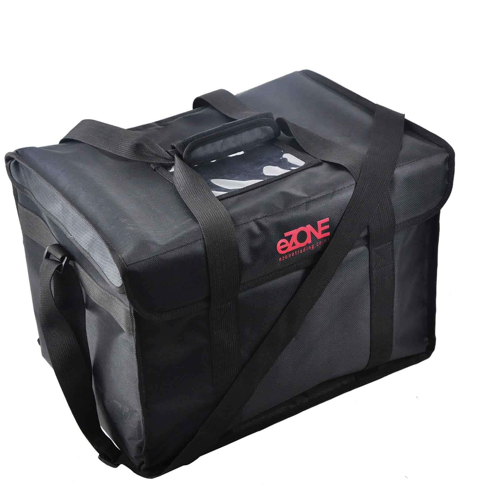 eZone Food Delivery Bag Extra Large 24x14x14” Black Takeaway Kebab Indian Curry Pizza