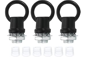 PATIKIL 8kg Load 14mm ID M10 Lamp Female Loop Holder, 3 Set Lifting Eye Nut Hook Ring Shape Structural Support to Chandelier 