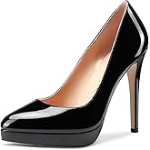 Castamere Womens High Heels Platform Pumps Slip-on Stilettos 12CM Heel Office Dress Shoes