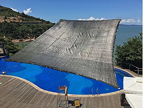 TopGreen 80%-90% Black Shade Fabric Sun Shade Cloth Shade Netting with Grommets for Pergola Cove ...