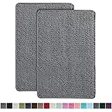 Gorilla Grip Original Luxury Chenille Bathroom Rug Mat 2 Pack (30 x 20), Extra Soft and Absorbent Shaggy Rugs, Machine Wash/Dry, Perfect Plush Carpet Mats for Tub, Shower, and Bath Room (Gray)