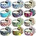 YYHC Aromatherapy Scented Candles Essential Oils Natural Soy Wax Portable Travel Tin Candle Set of 12 Gift 2.5 Ounce tins 240 Hour Burn Long Lasting