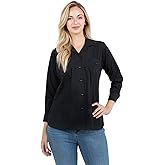 Mojito Women's Cotton Blend 3/4 Sleeve Guayabera 4-Pocket Design