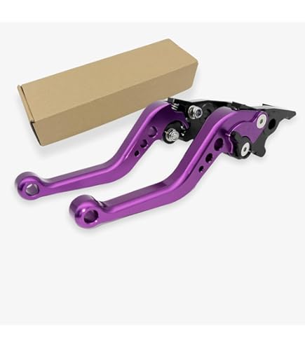 パープルラース Amazon.com: Purple CNC 6 Position Shorty Brake Clutch Lever for
