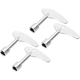 PATIKIL Triangle Spanner Key, 4 Pack Universal Triangular Socket Keys Zinc Alloy Cabinet Key Lift Door Lock Key for Elevator Electric Gas Water Meter Box