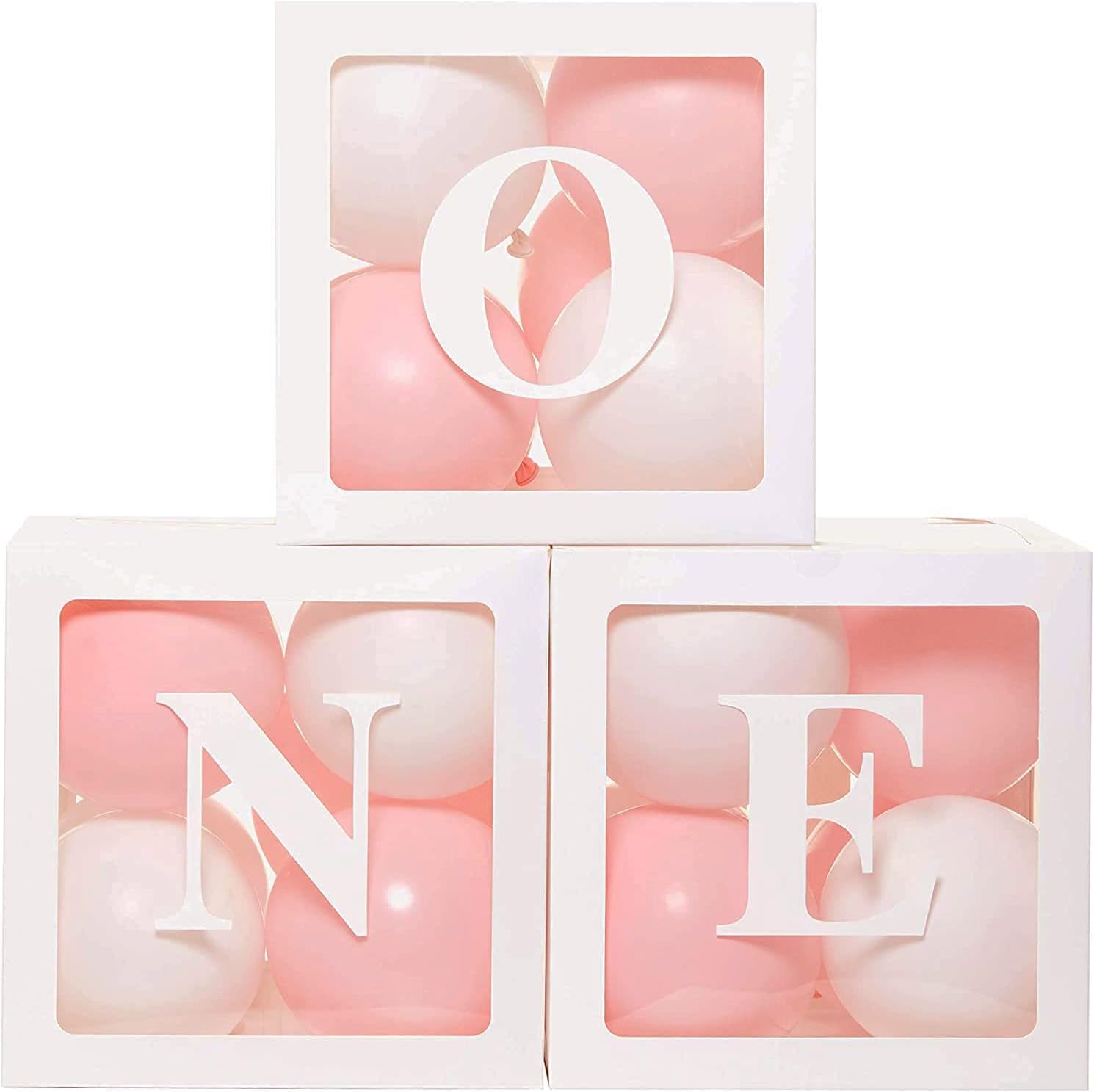 Transparent Balloon Boxes,Box Decorations, Transparent Balloon Boxes,Themed Party Boxes, with 24 Balloons, Wedding, Birthday,Surprise Box, Party Decorations