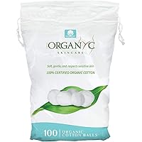Organyc Beauty Certified Organic Cotton Balls, 100 Count