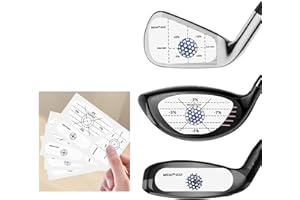 MSOAT Golf Impact Tape Labels, Self-Teaching Sweet Spot and Consistency Analysis, Golf Club Impact Stickers, Useful Training Aid Improve Ball Striking -80 x for Irons, 30 x for Wood, 10 x for Putters