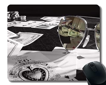 Personalisierte Design-Mausunterlage, Spielkarte Kunst-Mausunterlage genähte Kanten