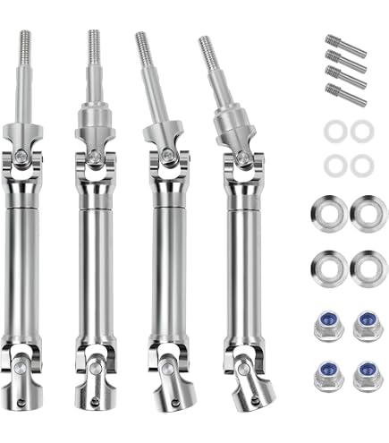 GPM Front CVD Drive Shaft With Wheel Hex For Traxxas Telluride 4X4 / Deegan 38 Fiesta ST Rally - Steel+Aluminum, Red, 12mmx6mm Hex, 1 Pair Set