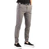 Slim Fit Dress Pants for Men - Skinny Chinos Pants - Stretch Casual Plaid Golf Checkered Pants - Slacks Tapered Trousers