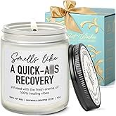 Quick Recovery Get Well Candle, Surgery Recovery Gifts for Women, Men, After Surgery, Get Well Soon, Cancer Comfort Gifts, Funny Hysterectomy, Chemo, Feel Better Gift, Lavender & Eucalyptus Candle