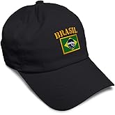 Soft Baseball Cap Brazil Style B Flag Flags World Cup Soccer Cotton Embroidered Dad Hats for Men & Women