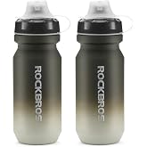 ROCKBROS Cycling Bottle Sports Water Bottle Squirt, No-sweat Soft Coating | Skin-Friendly Surface Squeeze Leak Proof 20OZ/25OZ Bike Water Bottle BPA-Free for Cycling, Workout, Travel Fits Bike Cages
