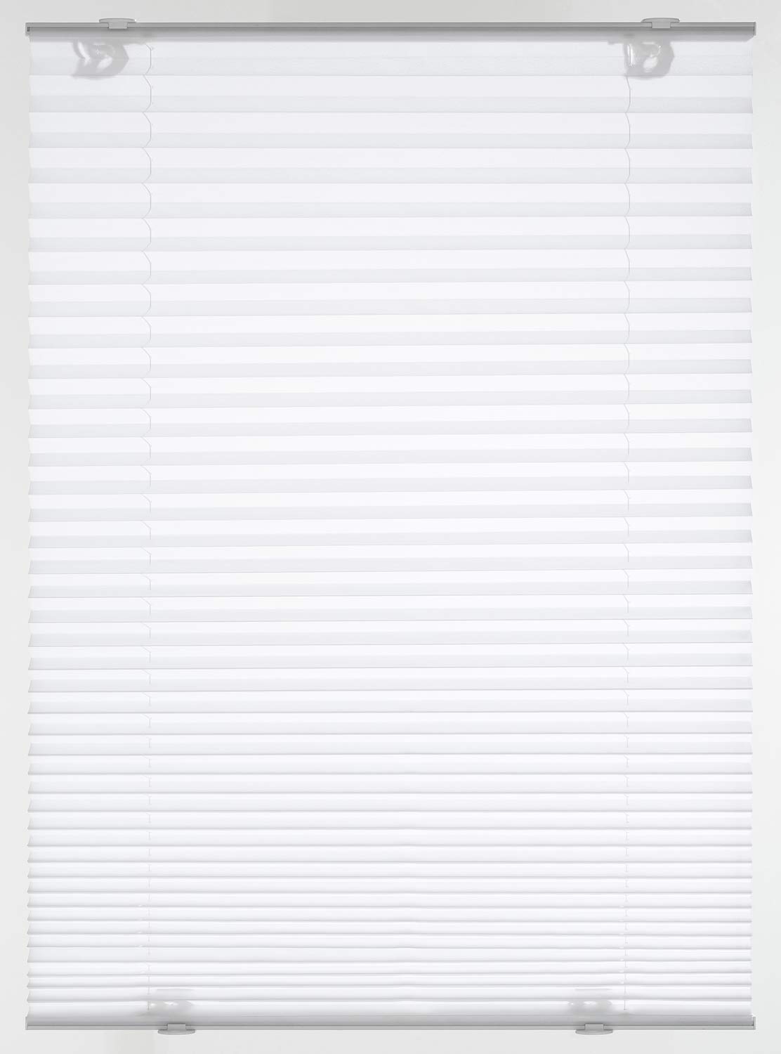 GARDINIA Solo Roof Window Pleated Blind, No Drilling, With Suction Cups, Opaque Folding Roller Blind, Includes All Mounting Parts, White, 50.3 x 122 cm