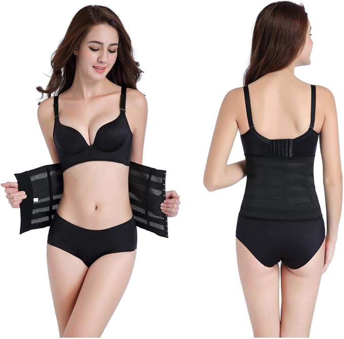Sfigur Shapewear Damen Bauchweg Taillenformer Korsett atmungsaktiv Corsage verstellbar Bauchkontrolle Korsage mit 6-reihigem Verschlu/&szlig; Unterbrust Top stark formend Oberteil Mieder