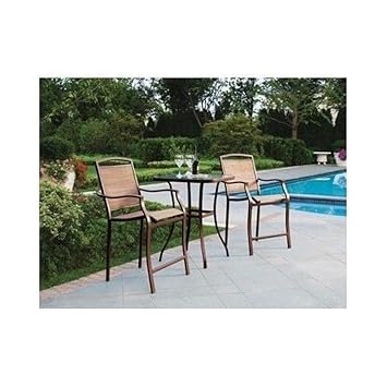 Amazon.com: 80 Piece Bar Height Bistro Table Chair Set Patio ...