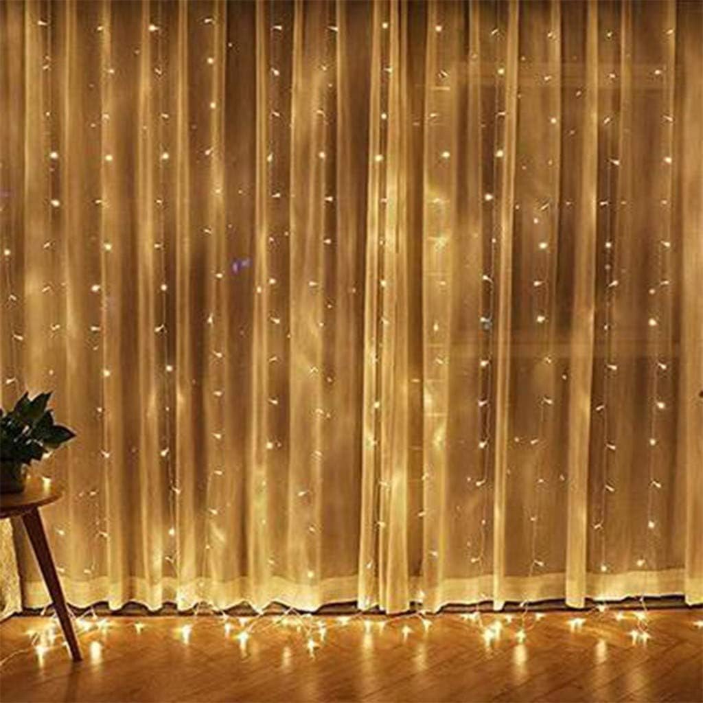 UNBRUVO Window Curtain String Lights, LED Curtain Lights