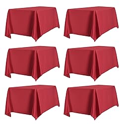 PureFit 6 Pack Red Table Cloths 60 x 126