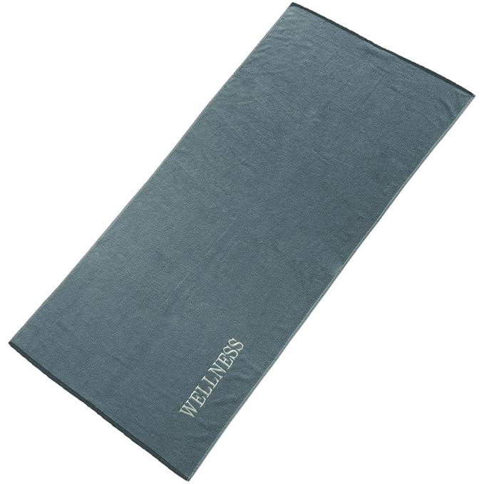 aqua-textil Wellness Saunatuch Doppelpack 80x200 Uni grau Baumwolle Frottee Sauna Handtuch Strandtuch 2000169