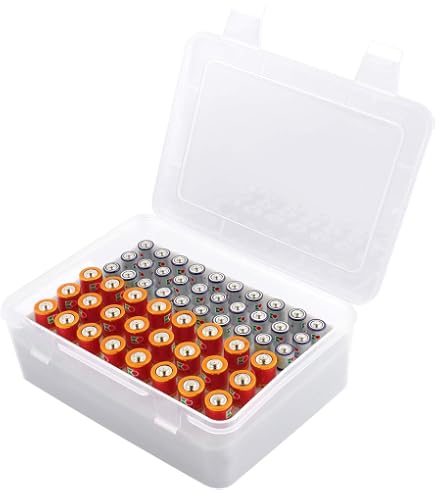 AA AAA Battery Organizer Linkidea Battery Organizer Case - Holds 100 ...