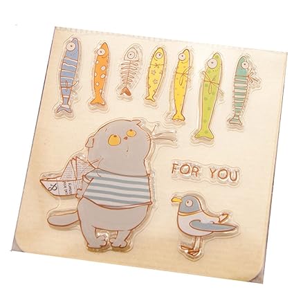 bulingLU Silikon-Siegelstempel für DIY Album, Scrapbooking, Fotokarten-Dekoration, transparent