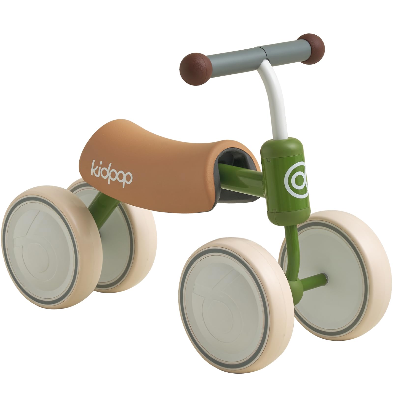 kidpop Big Bee Baby Balance Bike (Unisex), Four-Wheel Push Bike, Toddler Ride-On Toy for Ages 1-2, First Birthday Gift, Little One's First Bike-Green