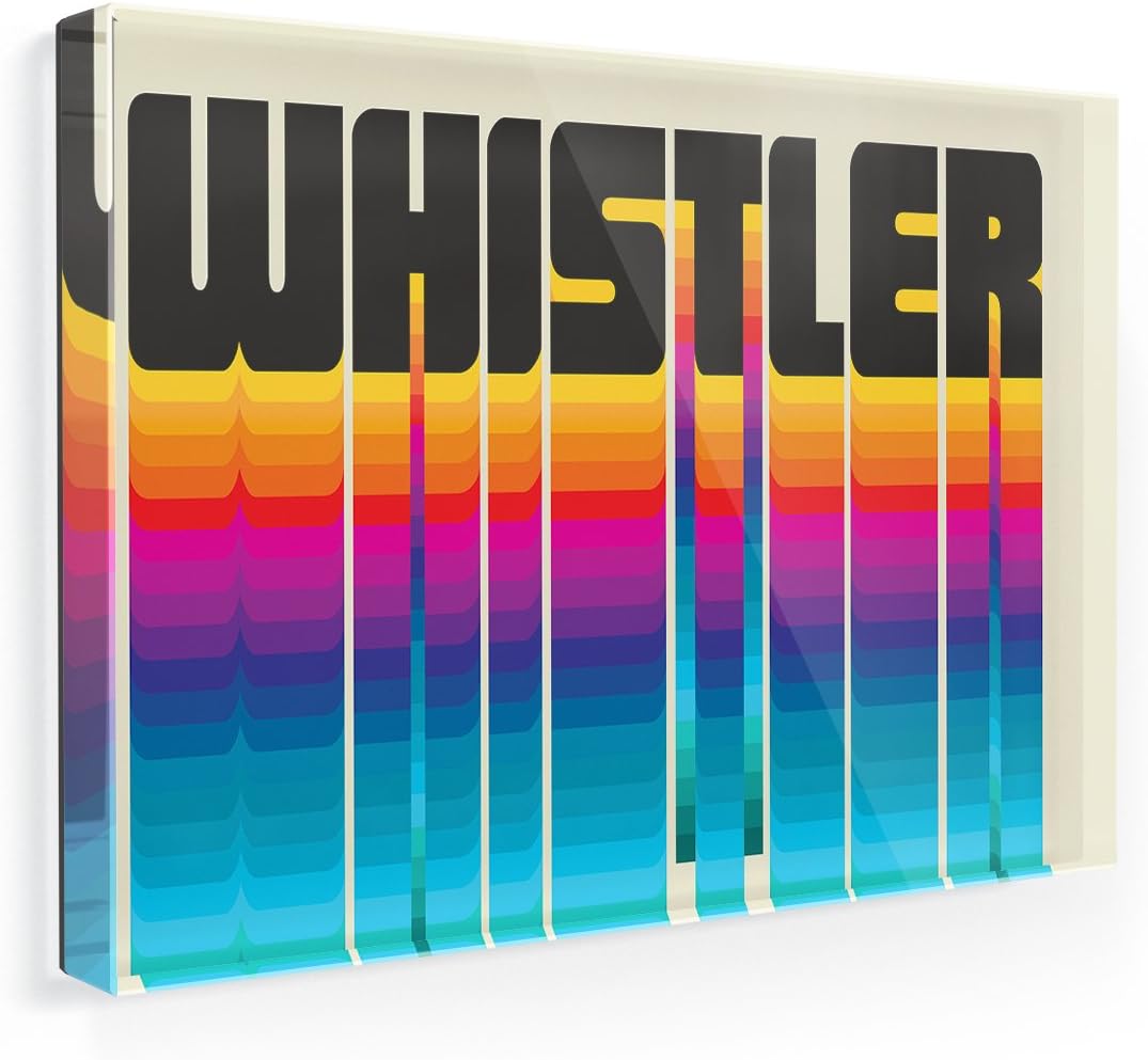Fridge Magnet Retro Cites States Countries Whistler - NEONBLOND