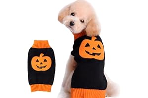 NACOCO Dog Sweater Pumpkin Pet Sweaters Halloween Holiday Party for Cat and Puppy (XL)
