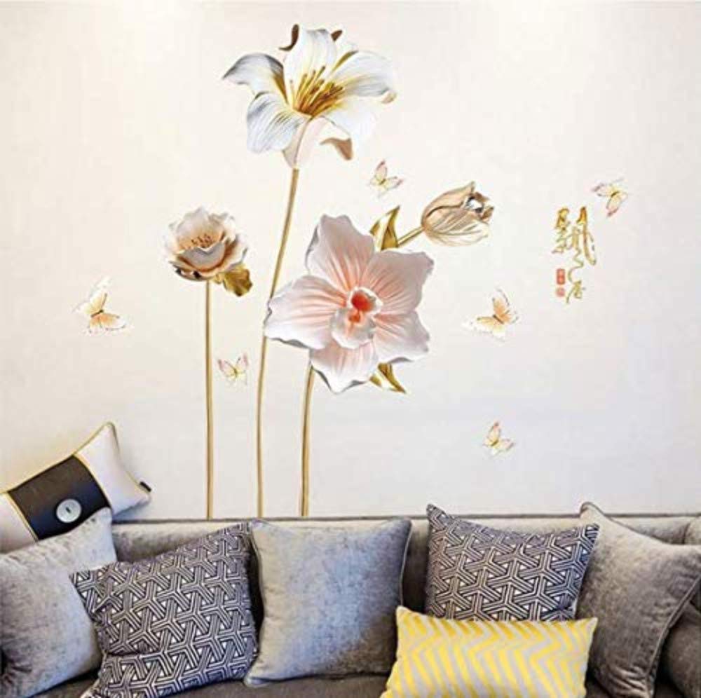 Amazon Com Wall Stickercreativo 3d Relieve Estilo Orquideas