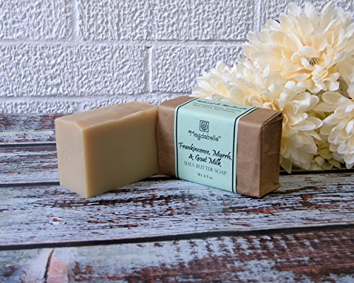 Frankincense, Myrrh, Tiger Herb Shea Butter Soap. Artisan Handmade Soap. Natural and Organic Ingredients. Moisturizing Wash for Face & Body. Vegan and Paraben Free