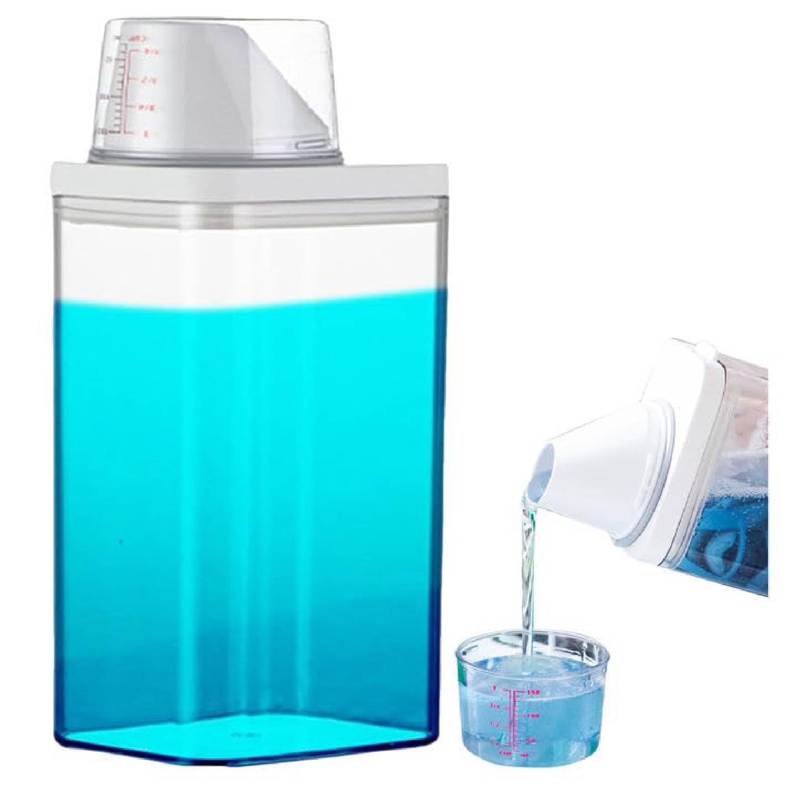Photo 1 of Liquid Laundry Detergent Dispenser,38oz Large Capacity Laundry Soap Containers with Measuring Cup,1100ML Laundry Powder Detergent Container for Laundry Room Organization