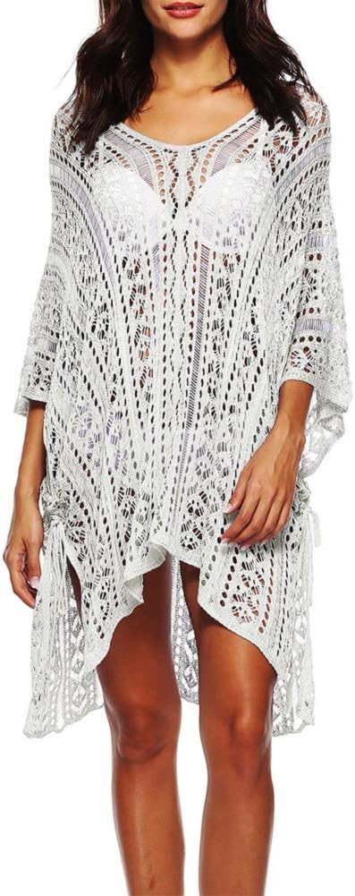 Women’s Bathing Suit Cover Up Crochet Lace Bikini Swimsuit Dress (9 Colors) by Lowprofile