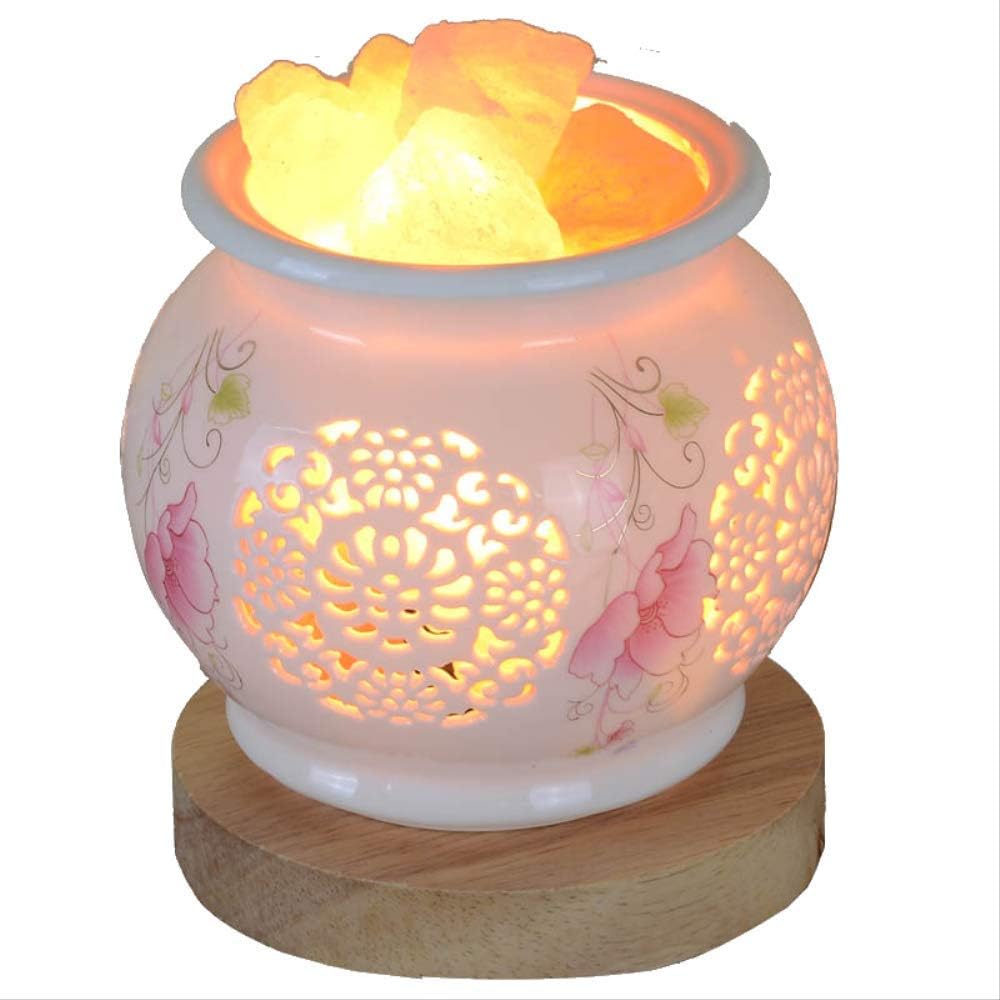 Table Lamps Living Room Study Bedroom Crystal Salt Lamp Warm Small Night Lamp Gift Anti-Radiation Ceramic Table Lamp Bedroom Bedside Lamp Himalaya Salt Lamp [Energy Class A+++]