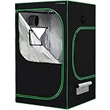 WENFENG Grow Tent 48&rdquo;x48&rdquo;x80&rdquo;, Hydroponic Garden Tent with Heavy Duty Anti-burst Zipper, 600D Mylar Waterproof Floor Tray for Indoor Plant Growing
