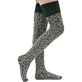 HYTENSUN Women's Thigh High Knitted Winter Boot Socks Vintage Extra Long Leg Warmer Over Knee High Stockings