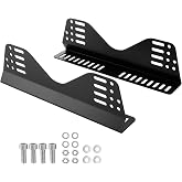 Racewill Side Mount Brackets for Bucket Race Seats: Universal Racing Seat Bracket (Black Set of 1)